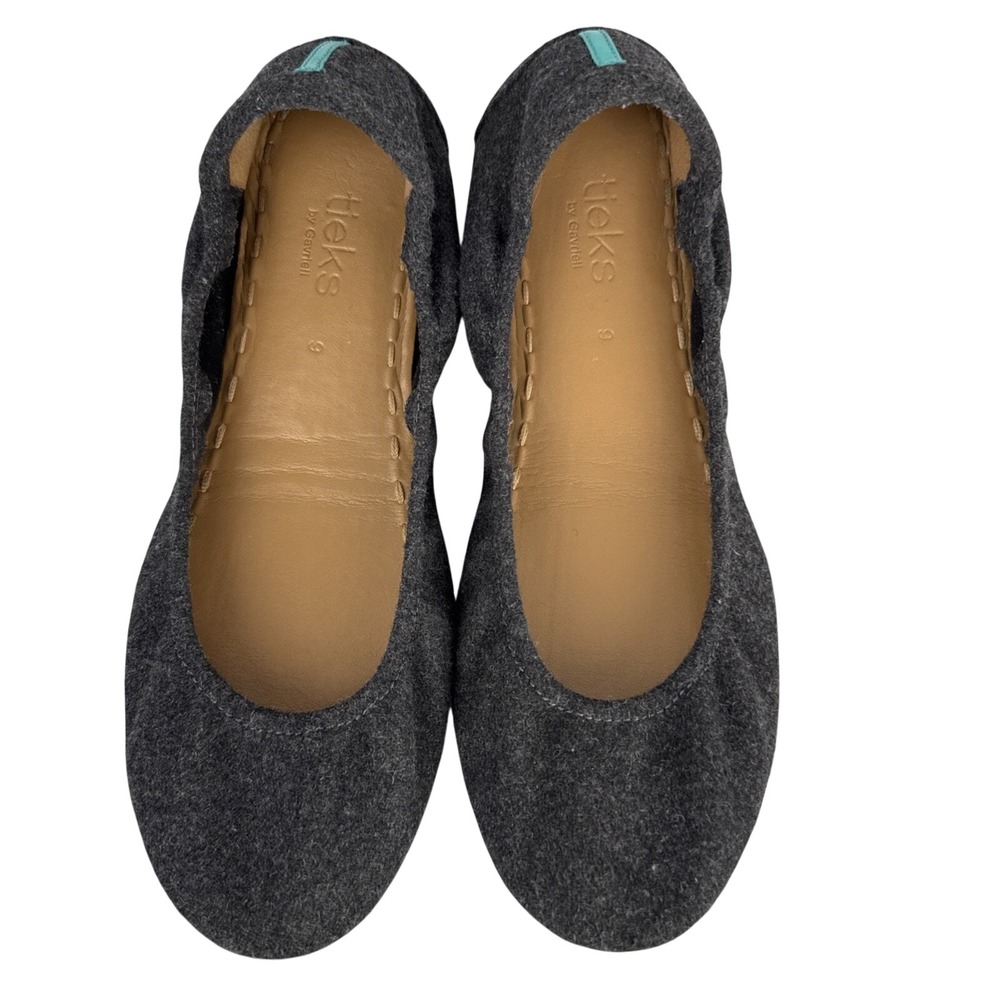 Tieks Greystone Grey Felt Ballet Flats Size 9 Foldable‎ Travel Comfort Shoes